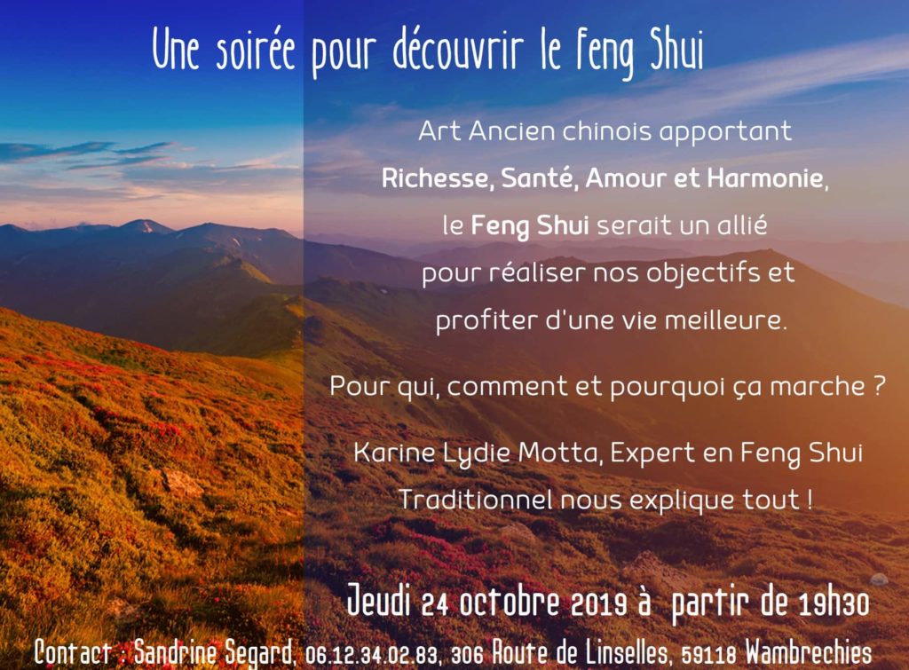 invitation à une conférence sur le Feng Shui organisé par NewLife